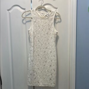 White Lace Shift Dress Banana Republic